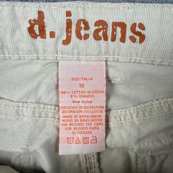 Y2K Cargo Pants Womens Size 10 (32x22) Khaki Relaxed Baggy Cropped Flap Pockets - Picture 4 of 6